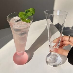 Lelyi Ins Glass Wine Glass Light Luxury Style High Aesthetic Value Frosted Planet Cup Creative Design