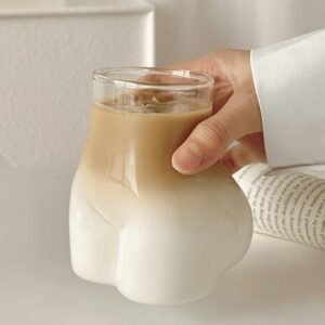 New Creative Funny Butt Shaped Glass Beverage Cup Funny Sexy Cute Transparent Drinking Glasses Whisky Cups