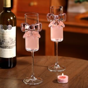 Direct Sale High-Value Ins Style for Glasses Modern Design Butterfly Goblet Wine Cups Household Glass Handmade
