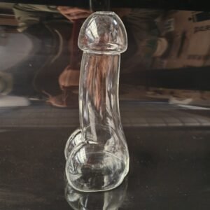 Hot Selling Creative Unique Design Dick Shape Clear Male Glass Bottle 80ml Juice Beverage Wine Glass Bottle Cocktail Glass for Party Bar