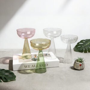 Wholesale 250ML High Borosilicate Glass Wine Glasses Stemware Net Red Cups Champagne Coffee Cups