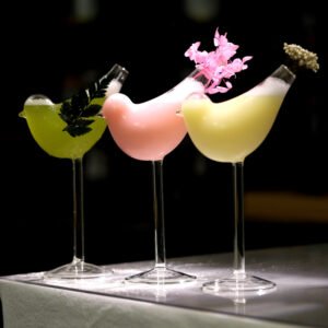 Hot Sale Glasses Creative Goblet Glass Bird Shaped Drinking Glassware Glass Cup