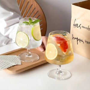 Factory Wholesale 450ML Modern Luxury Lead-free Crystal Glass Brandy Goblets